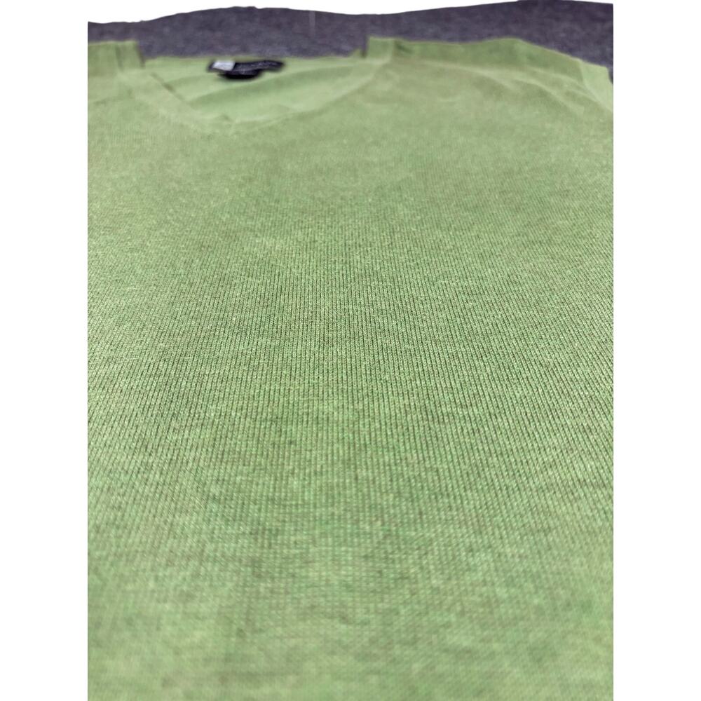 Jos A Bank Leadbetter Golf Men's L Green Cotton V-Neck Sweater Vest - Picture 6 of 7
